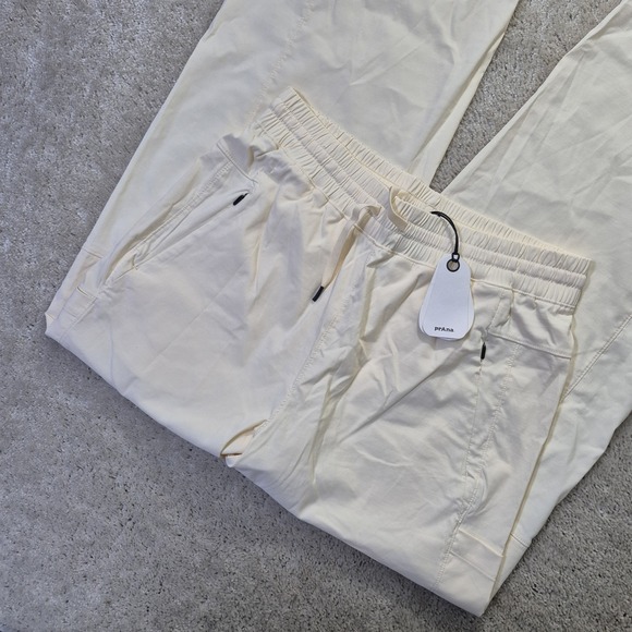 Prana Pants - Prana Send Off Pants Womens Medium Yellow Wide Leg Drawstring Comfort Athleisure